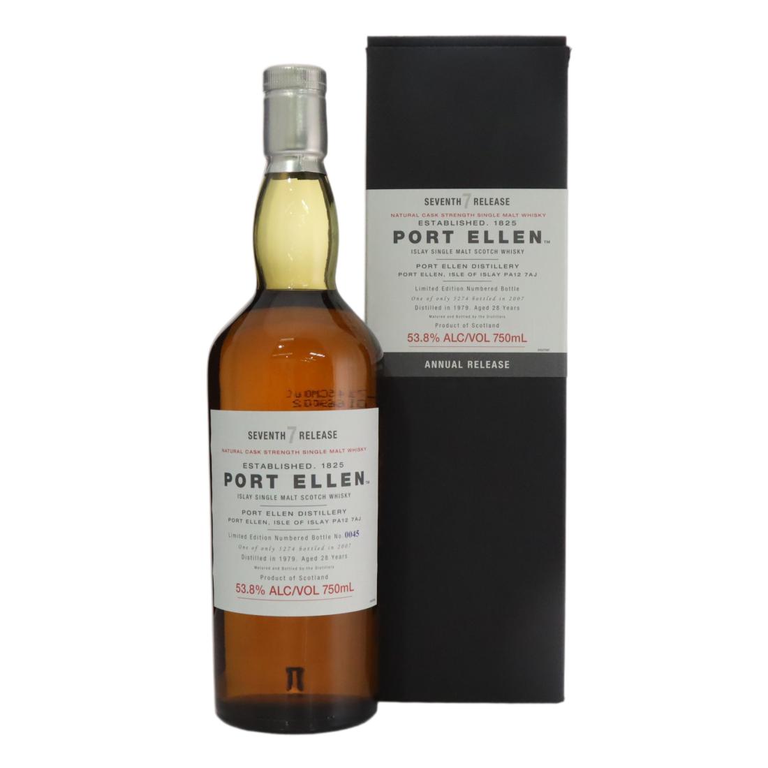 Port Ellen Natural Cask Strength 28 Year Old, Refill American Oak & Refill European Oak Cask, 2007, 53.8% whisky bottle