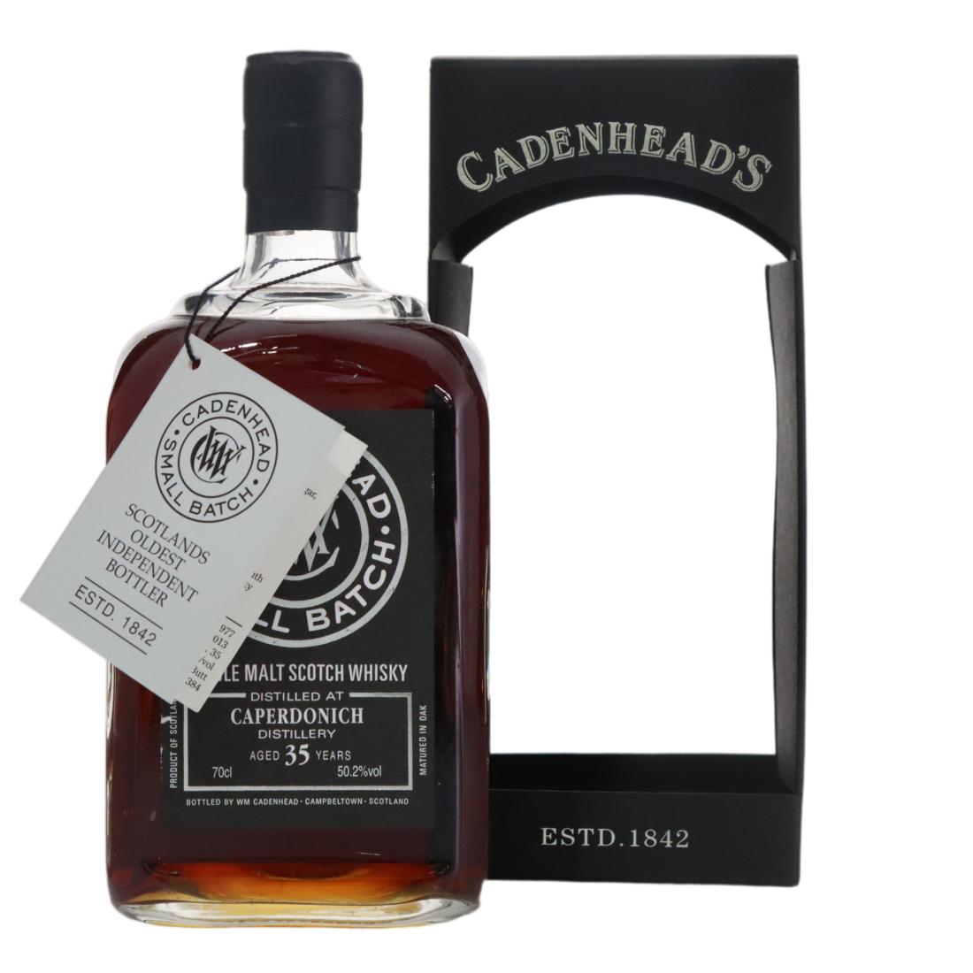 Caperdonich Cadenhead Small Batch No. 35 Year Old, Sherry Cask, 1977, Cadenhead's, 50.2% whisky bottle