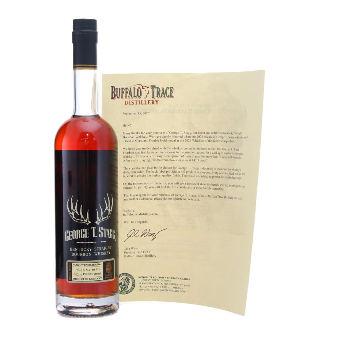 George T. Stagg 2025 Limited Edition 15 Year Old, New Charred American Oak Cask, 2025, 71.4% whisky bottle