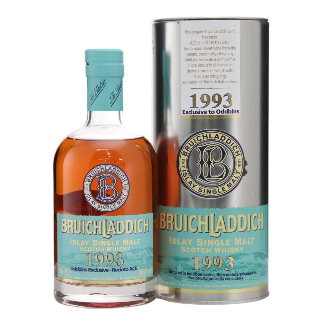 Bruichladdich Oddbins Exclusive 13 Year Old, Bourbon & Recioto Wine Cask, 2006, 46% whisky bottle