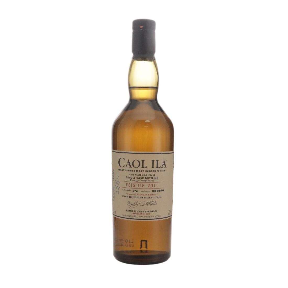 Caol Ila Feis Ile 2011 Special Festival Edition 11 Year Old, Sherry Cask, Cask #301696, 2011, 64.3% whisky bottle