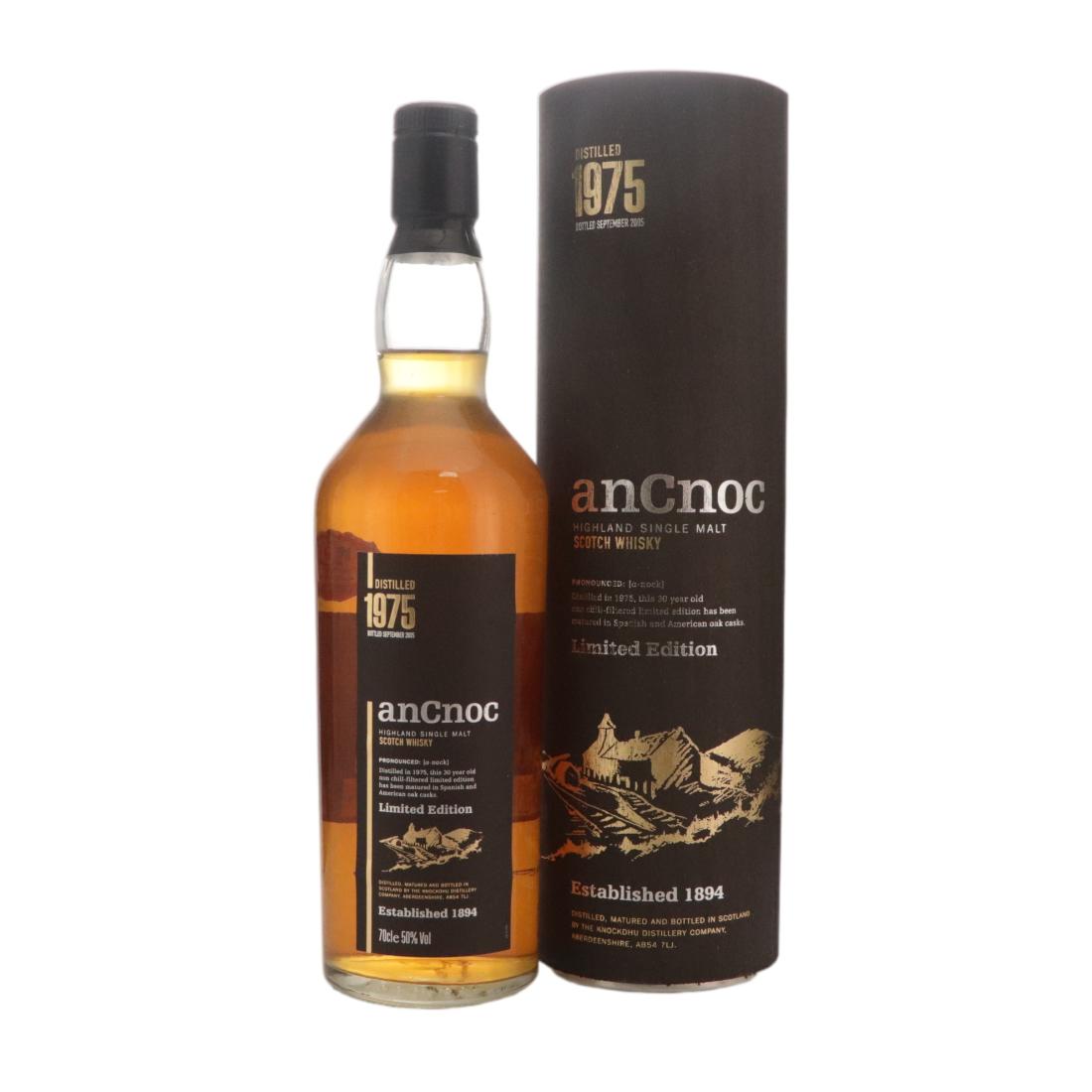 anCnoc 1975 Vintage 30 Year Old, Spanish & American Oak Cask, 2005, 50% whisky bottle