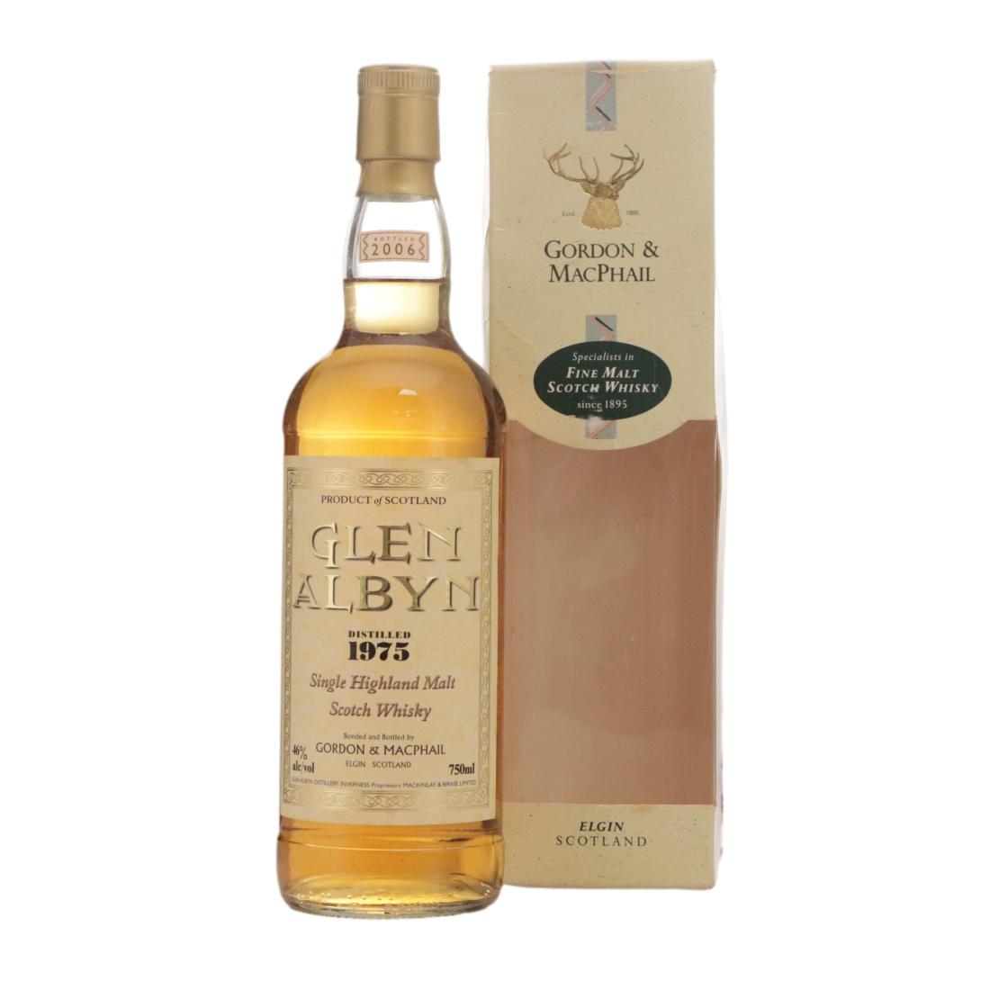 Glen Albyn 31 Year Old, Oak Cask, 1975, Gordon & MacPhail, 46% whisky bottle