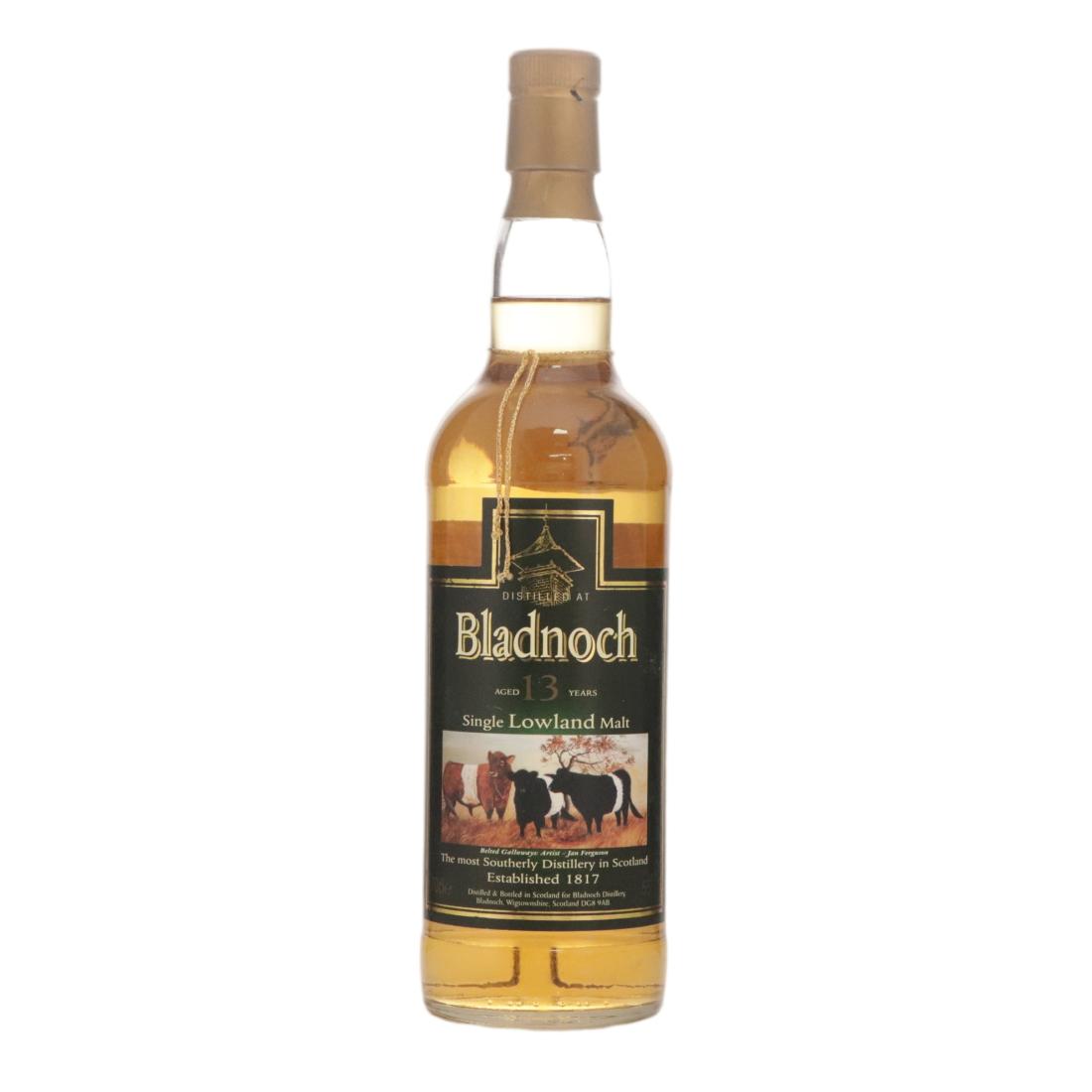 Bladnoch Belted Galloways 13 Year Old, 2004, 55% whisky bottle