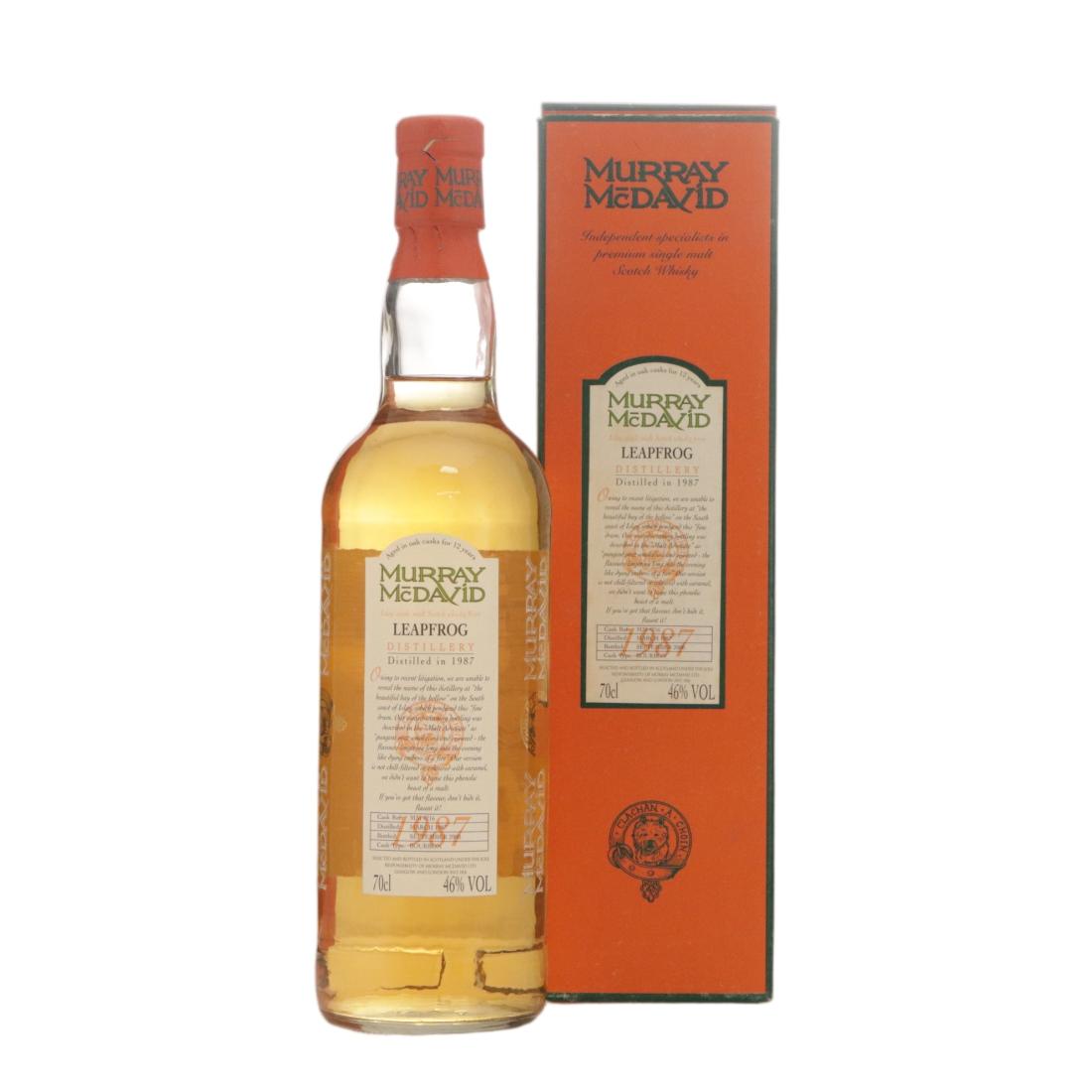 Laphroaig Leapfrog 12 Year Old, Bourbon Cask, Cask #MM4216, 1987, Murray McDavid, 46% whisky bottle