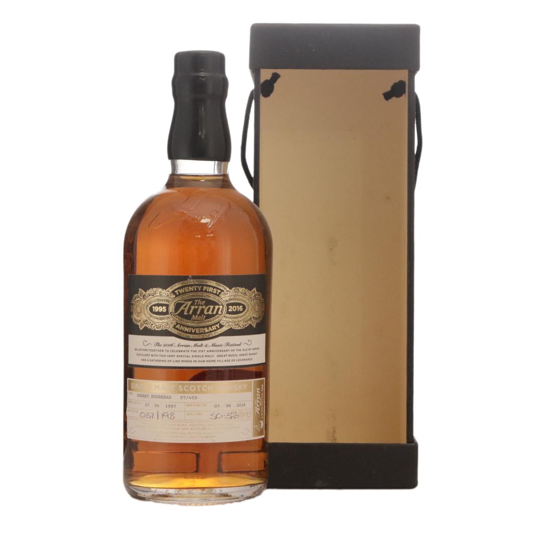 Arran Twenty First Anniversary 19 Year Old, Sherry Cask, Cask #97/459, 2016, 50.3% whisky bottle