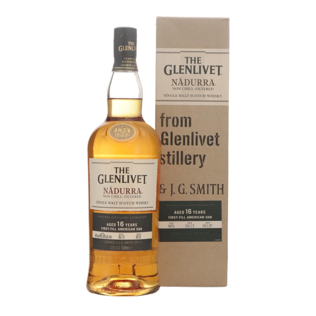 Glenlivet N Durra 16 First Fill American Oak Batch No 0613f Litre