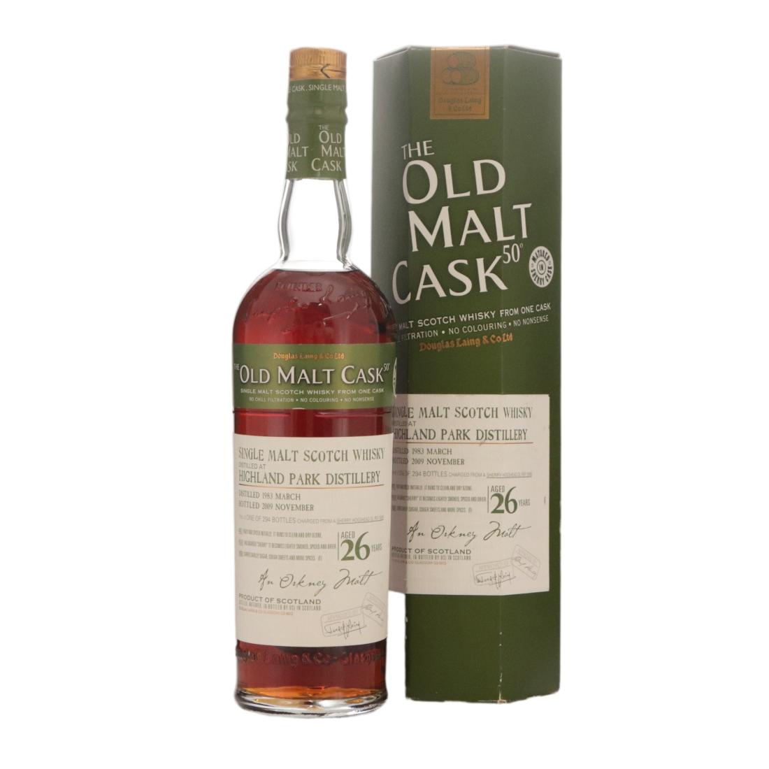 Highland Park The Old Malt Cask #26 Year Old, Sherry Hogshead Cask, Cask #DL 5596, 1983, Douglas Laing, 50% whisky bottle