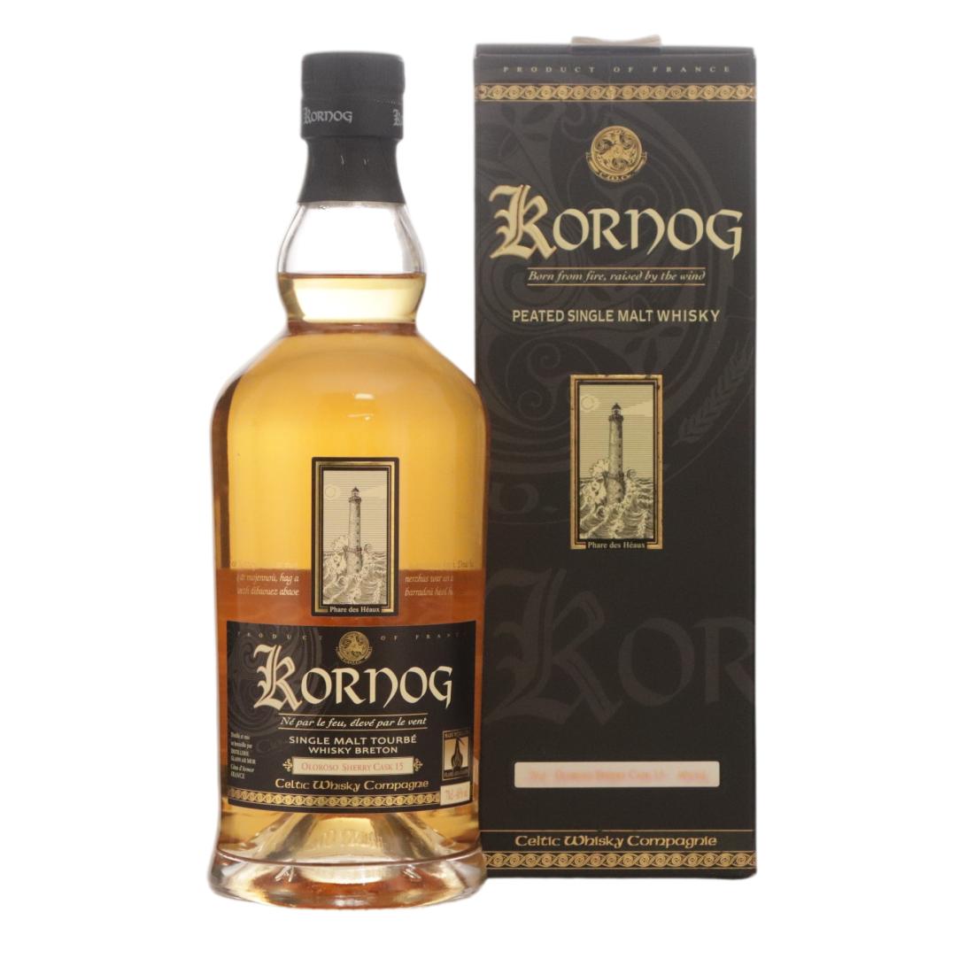 Kornog Oloroso Sherry Cask #15, Sherry Cask, 2015, 46% whisky bottle