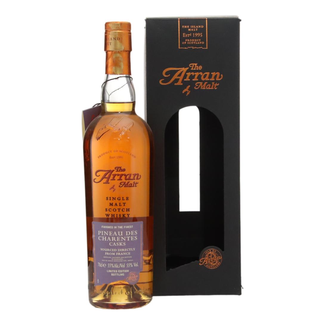 Arran Pineau des Charentes Cask #9 Year Old, Pineau des Charentes & Traditional Oak Cask, 2008, 55% whisky bottle