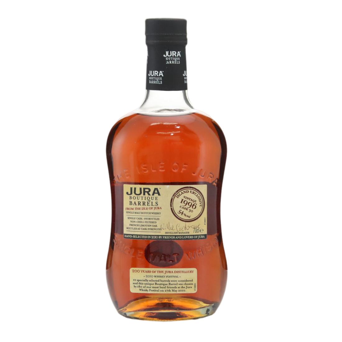 Jura Boutique Barrels 14 Year Old, Bourbon Cask, Wine Cask Finish, Cask #30, 2010, 54% whisky bottle