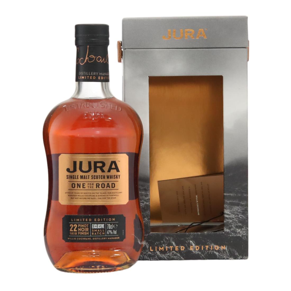 Jura One for the Road 22 Year Old, Pinot Noir Cask, 2016, 47% whisky bottle