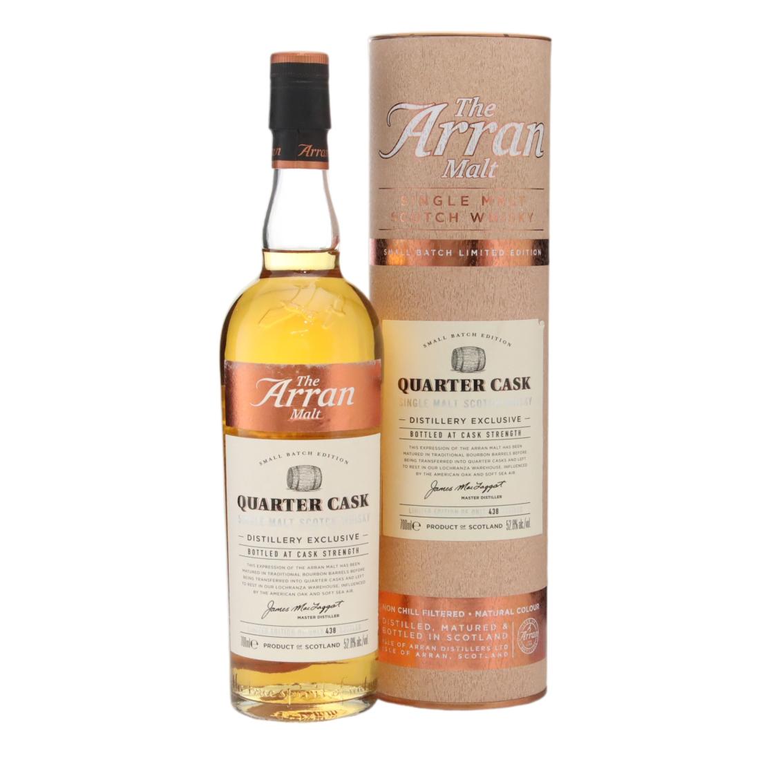 Arran Quarter Cask Distillery Exclusive, Bourbon & Quarter Cask, 2014, 52.8% whisky bottle