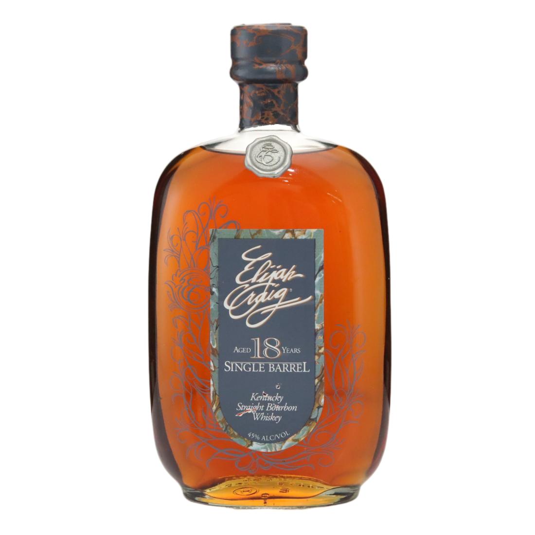 Elijah Craig Single Barrel 18 Year Old, Oak Cask, Cask #475, 45% whisky bottle