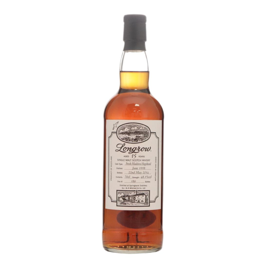 Longrow 15 Year Old, Madeira Cask, 2014, 48.1% whisky bottle