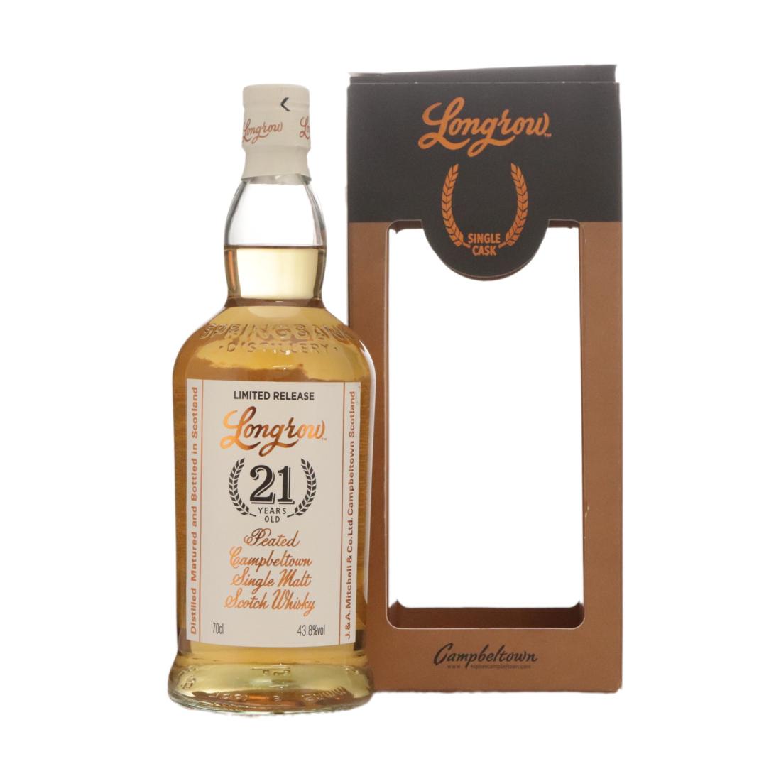 Longrow Limited Release 21 Year Old, Sherry, Bourbon & Chardonnay Cask, 2022, 43.8% whisky bottle