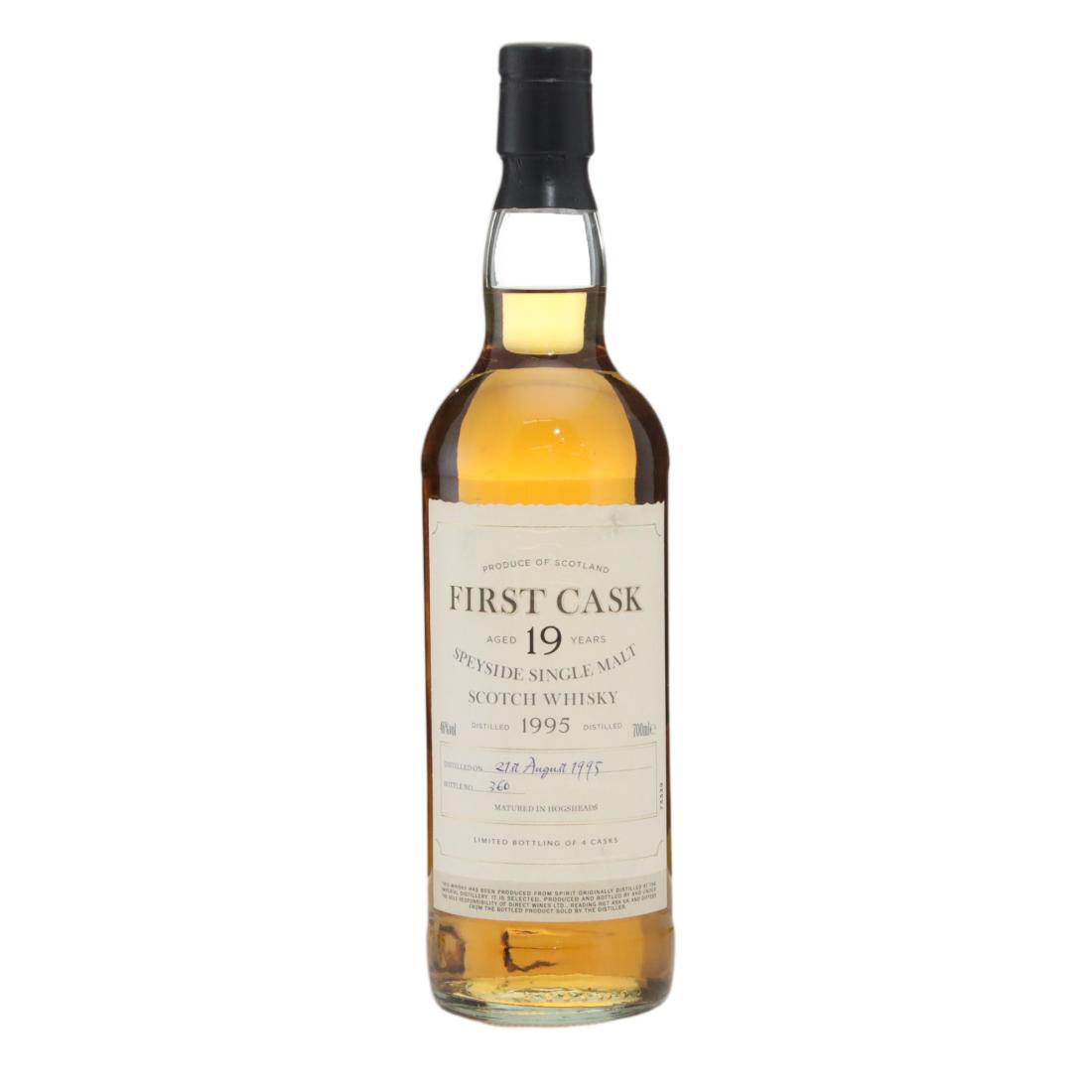 Imperial First Cask #19 Year Old, Hogshead Cask, 1995, Direct Wines, 46% whisky bottle