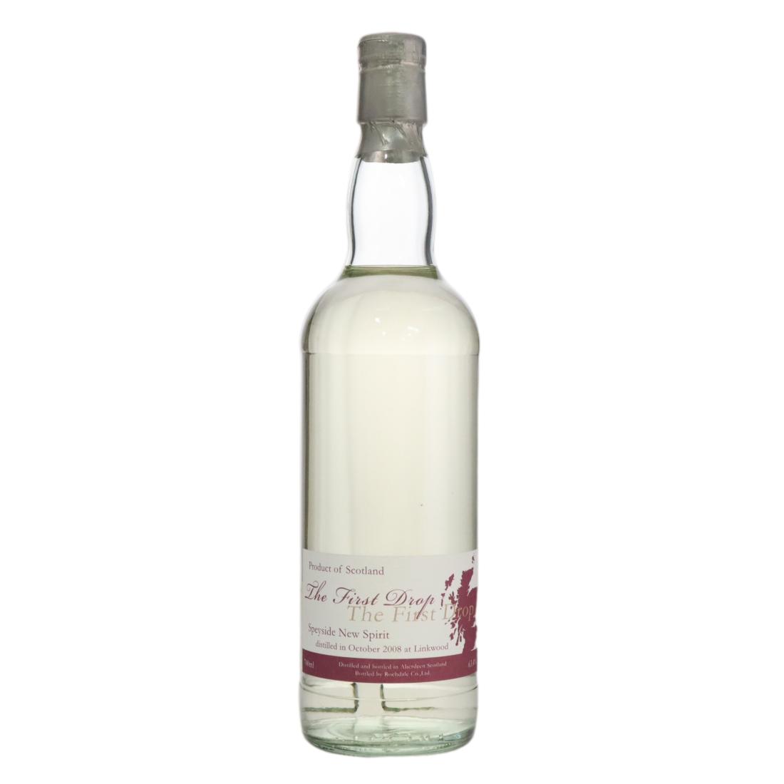 Linkwood The First Drop New Spirit, 2008, The First Drop, 63.4% whisky bottle