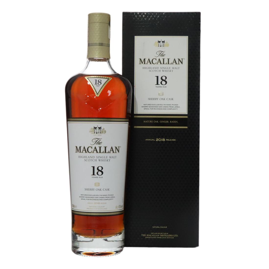 Macallan 18 Sherry Oak Cask Annual 2018 Release