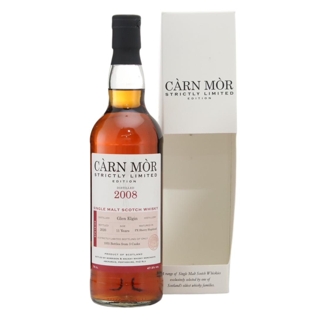Glen Elgin Càrn Mòr Strictly Limited Edition 11 Year Old, Sherry Cask, 2008, Morrison & Mackay, 47.5% whisky bottle