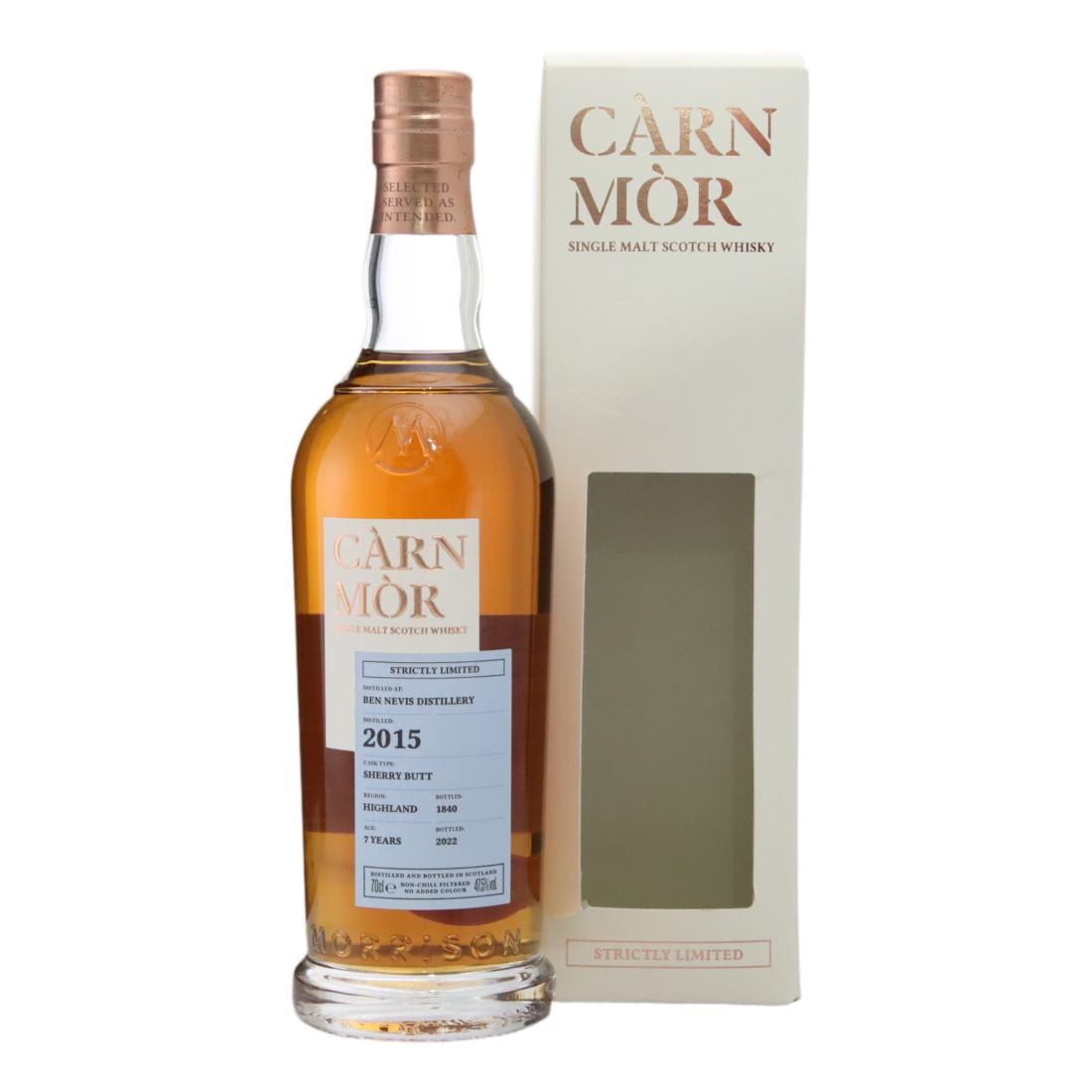 Ben Nevis Strictly Limited 7 Year Old, Sherry Butt Cask, 2015, Càrn Mòr, 47.5% whisky bottle