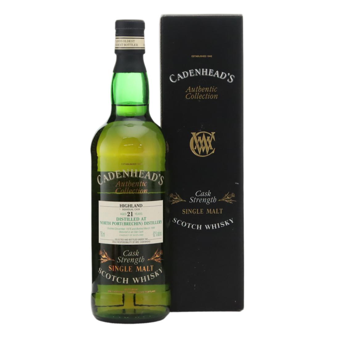 North Port Authentic Collection 21 Year Old, Oak Cask, 1976, Cadenhead's, 62% whisky bottle