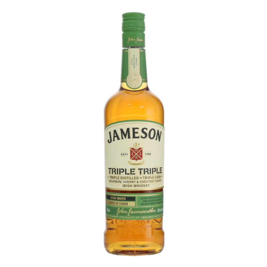 Jameson Triple Triple, Bourbon, Chestnut & Sherry Cask, 40% whisky bottle