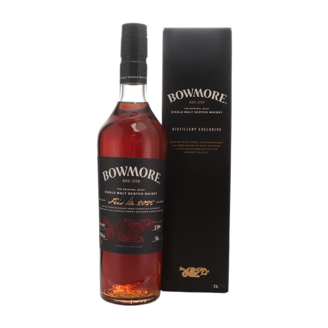 Bowmore Fèis Ìle Distillery Exclusive 8 Year Old, Sherry Cask, Cask #3766, 2025, 56% whisky bottle