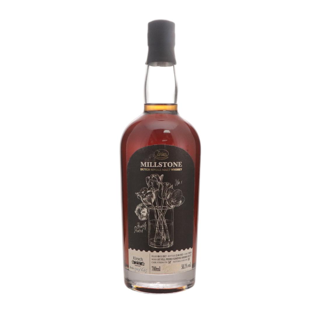 Millstone Dutch Tulip Collection No. 1 Heavily Peated 5 Year Old, Pedro Ximénez Sherry Cask, Cask #17B210, 2023, 58.1% whisky bottle