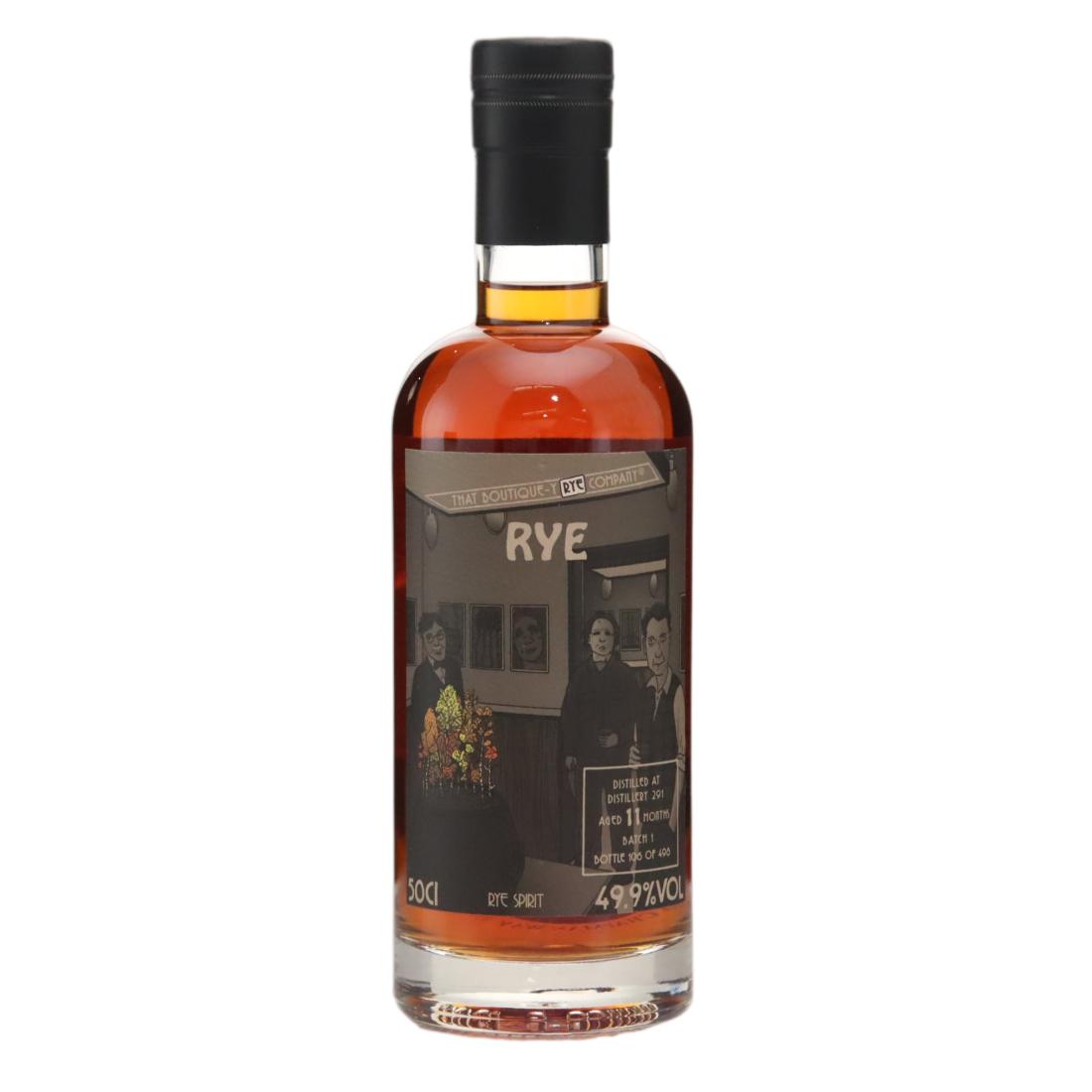 That Boutique-Y Rye Company Distillery 291 11 Months Old Batch No. 1 11 Year Old, That Boutique-Y Rye Company, 49.9% whisky bottle