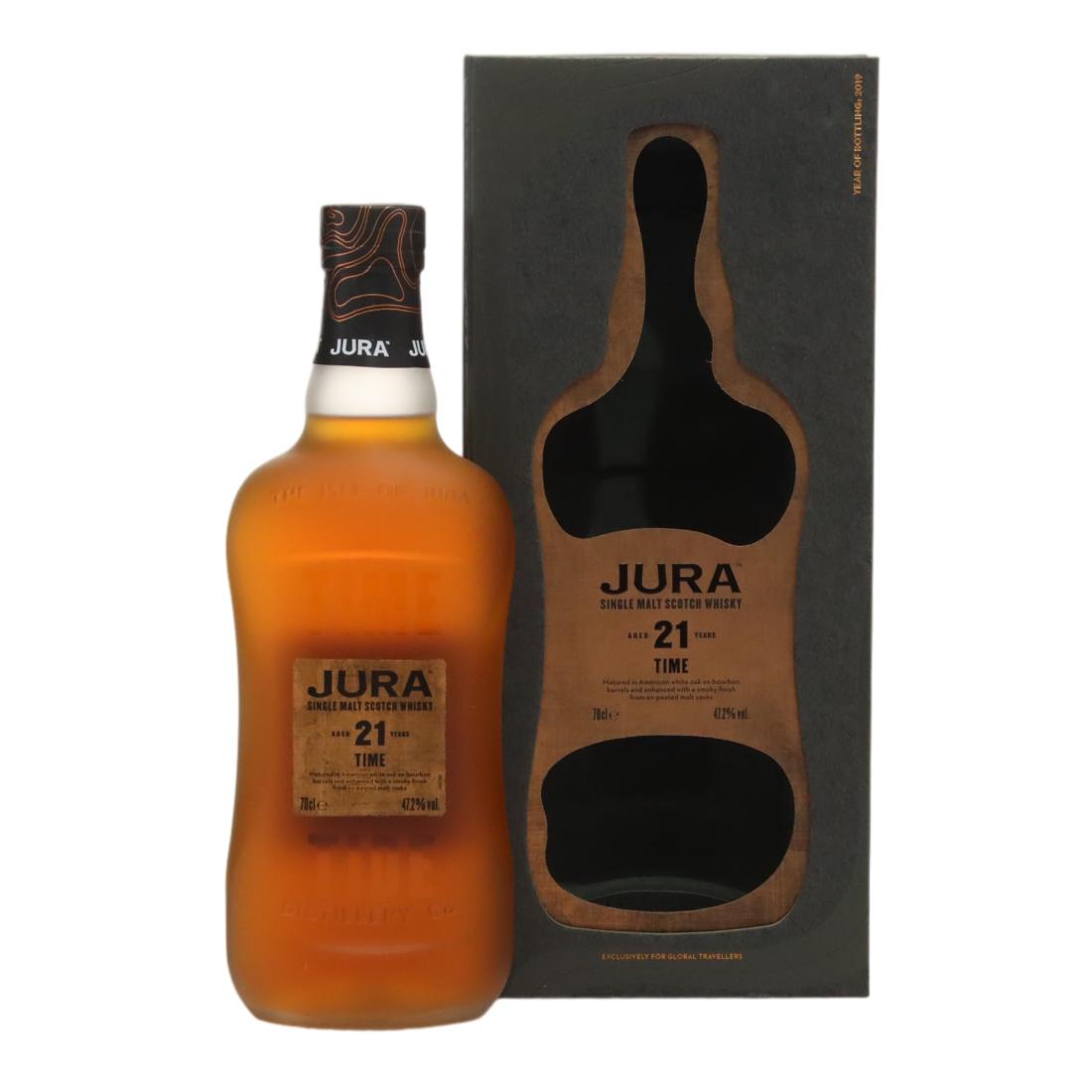 Jura 21 Year Old Time, Bourbon & Peated Malt Cask, 2019, 47.2% whisky bottle