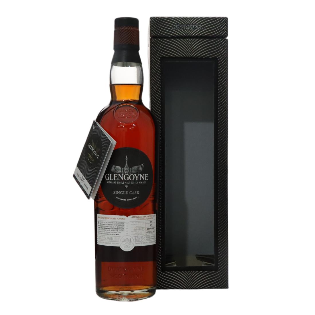 Glengoyne Merchants Choice 12 Year Old, Sherry Cask, Cask #971, 2019, 54.9% whisky bottle