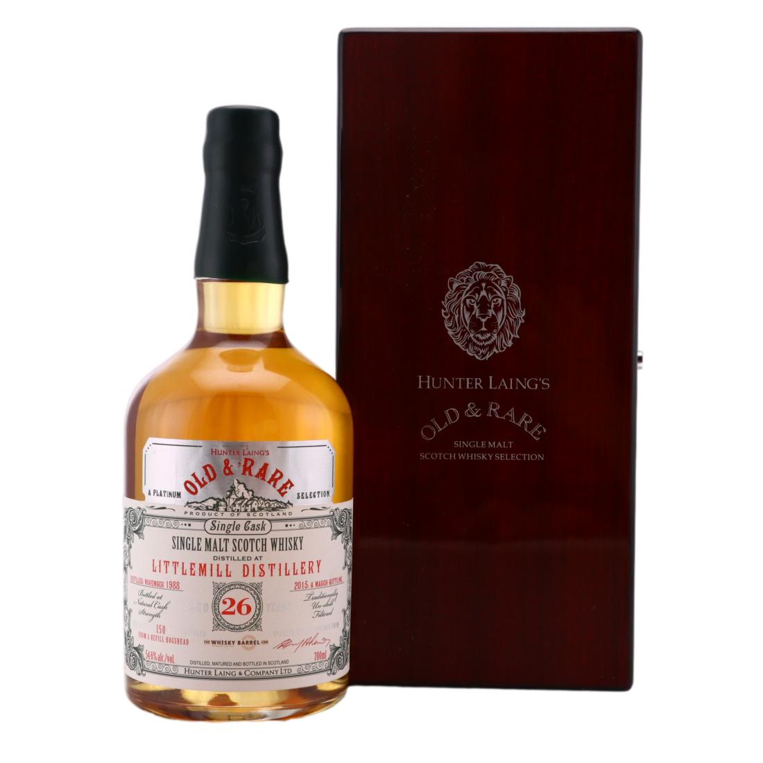 Littlemill Old & Rare 26 Year Old, Sherry Cask, 1988, Hunter Laing, 54.6% whisky bottle