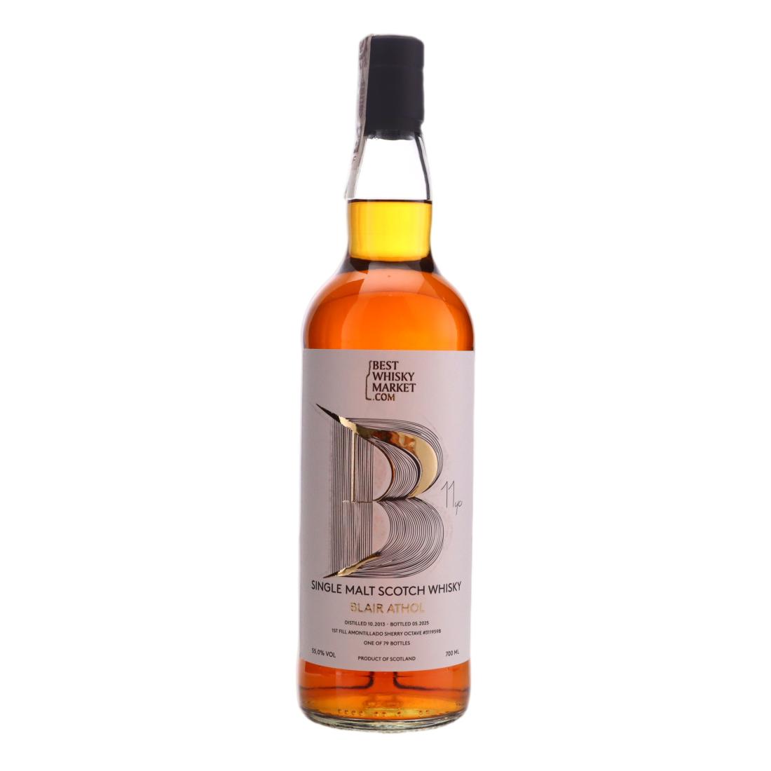Blair Athol 11 Year Old, Amontillado Sherry Cask, Cask #311959B, 2013, Best Whisky Market, 55% whisky bottle