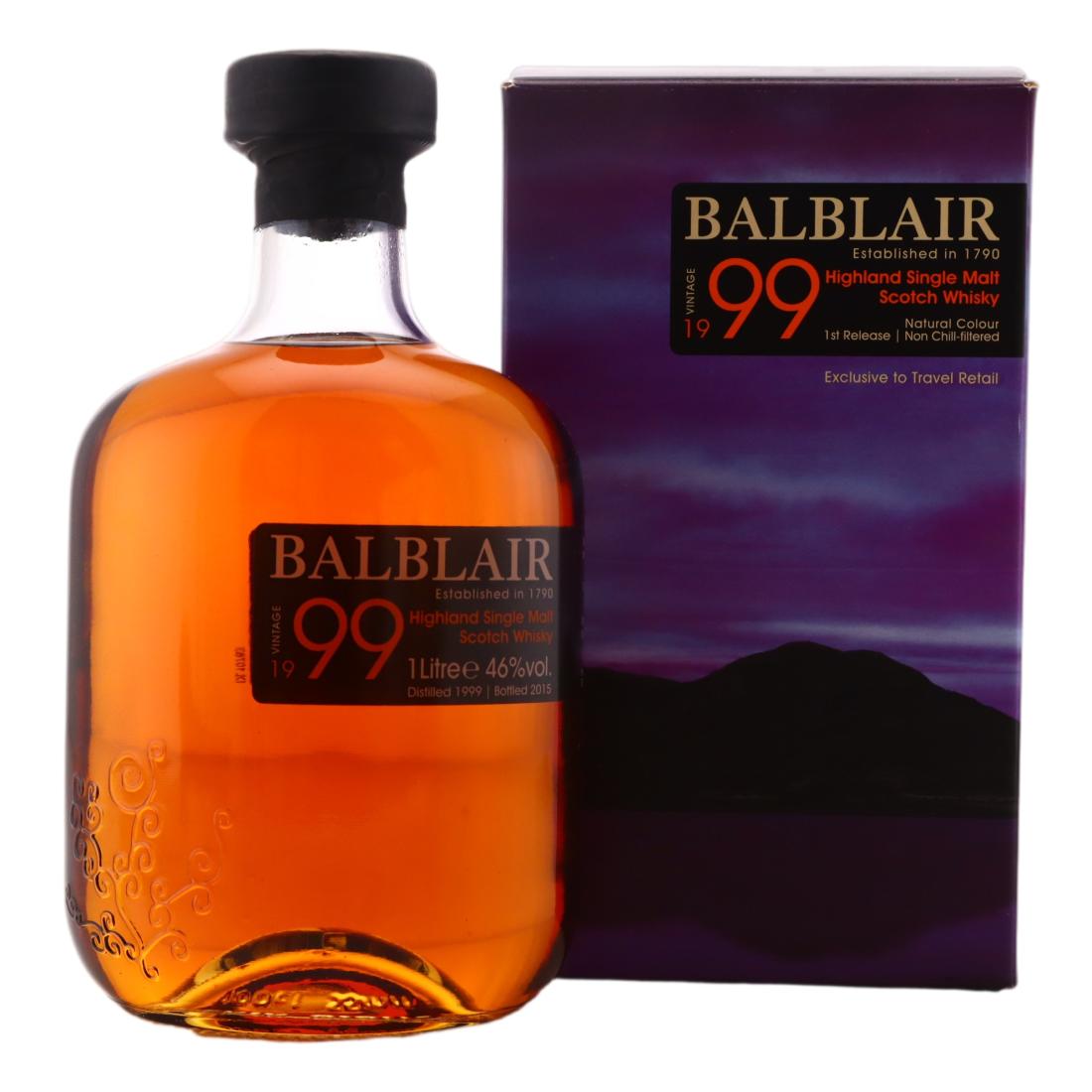 Balblair 1999 Vintage 16 Year Old, Bourbon & Sherry Cask, 1st Release, 2015, 46% whisky bottle