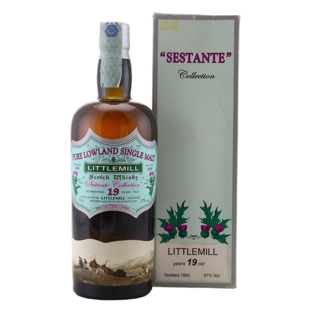 Littlemill Sestante Collection 19 Year Old, 1990, Silver Seal, 57% whisky bottle