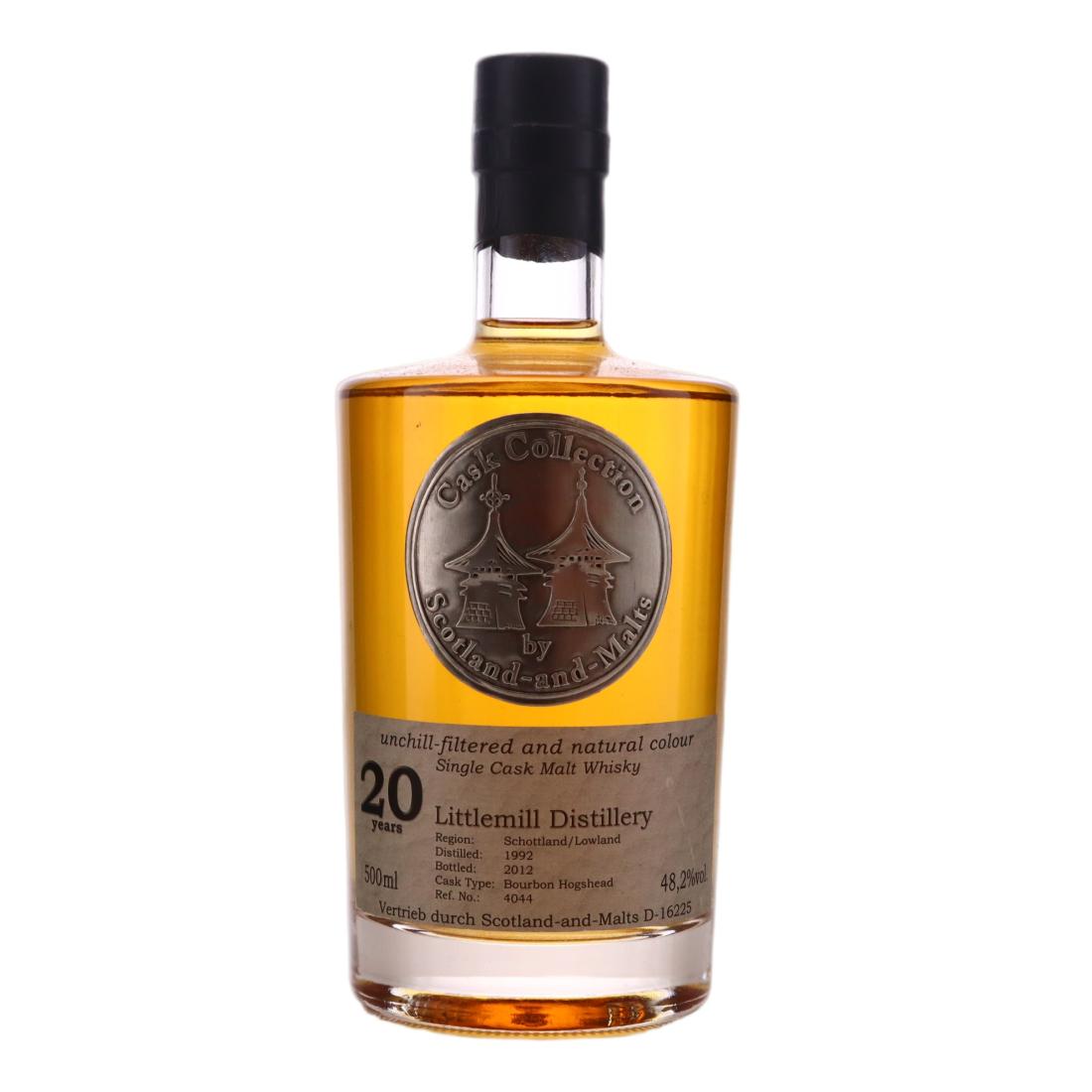 Littlemill Cask Collection 20 Year Old, Bourbon Cask, Cask #4044, 1992, Scotland-&-Malts, 48.2% whisky bottle