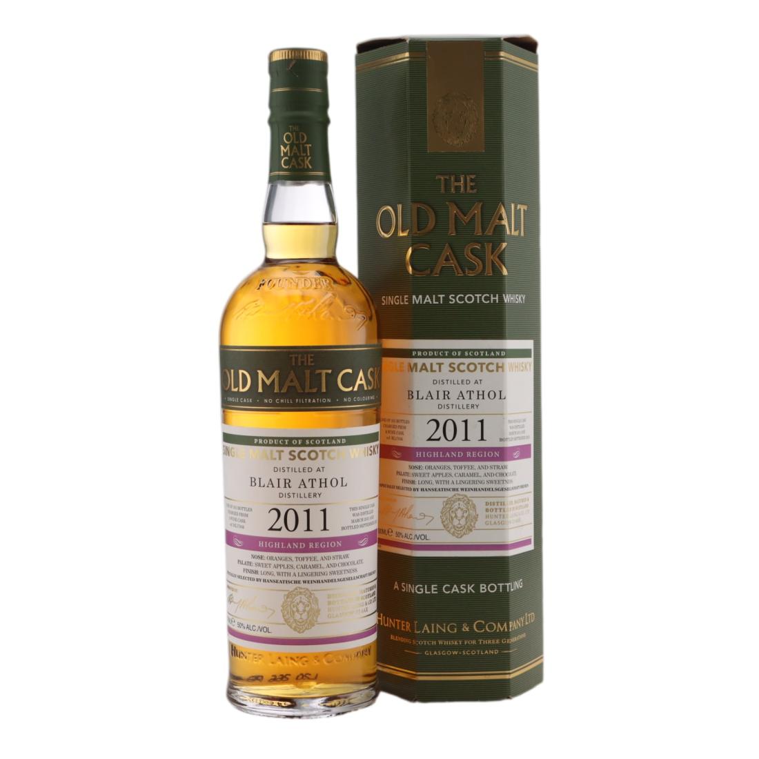 Blair Athol The Old Malt Cask #9 Year Old, Wine Cask, Cask #HL17936, 2011, Hunter Laing, 50% whisky bottle