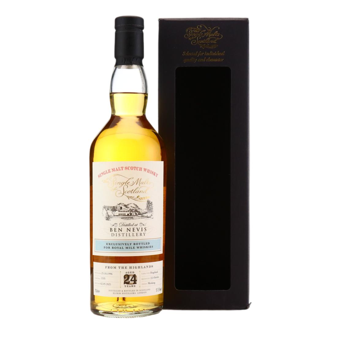 Ben Nevis The Single Malts of Scotland 24 Year Old, Hogshead Cask, Cask #1535, 2021, 51.5% whisky bottle