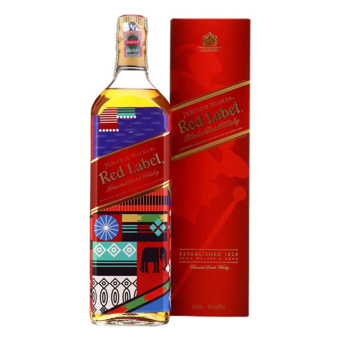 Johnnie Walker Red Label Limited Edition Design, 40% whisky bottle