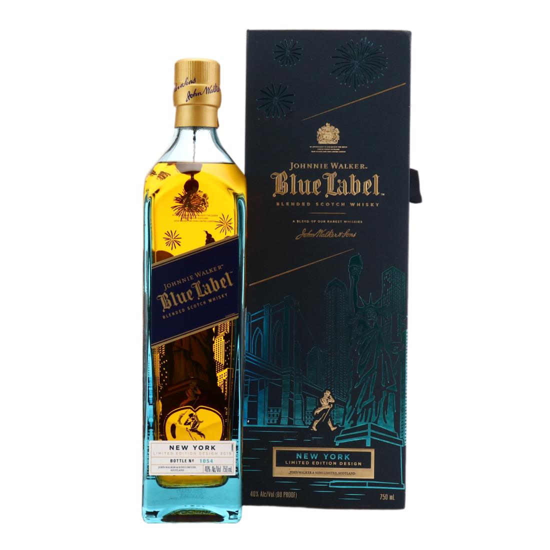 Johnnie Walker Blue Label New York Limited Edition Design, 2019, 40% whisky bottle