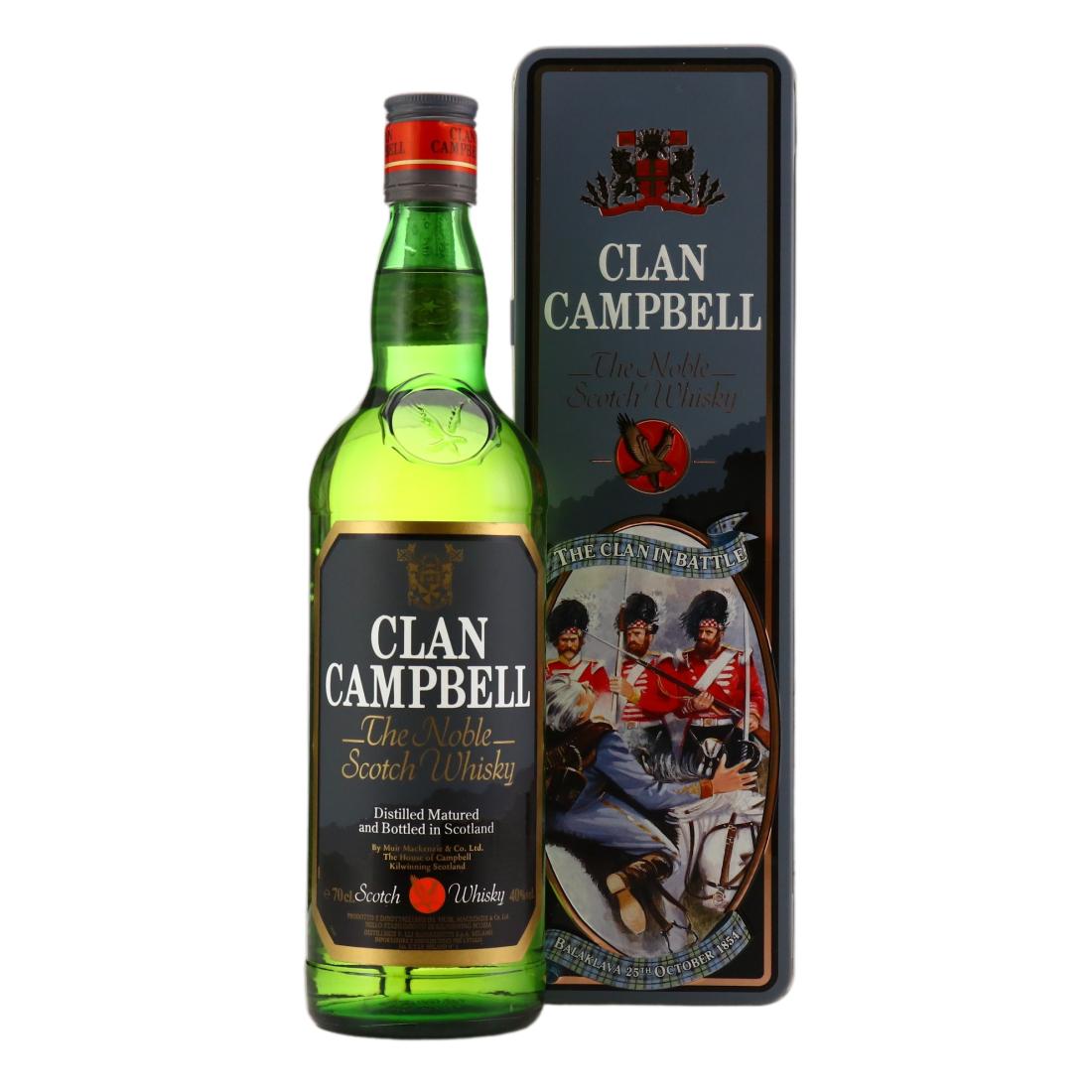 Clan Campbell Scotch Whisky - The Clan In Battle, 40% whisky bottle