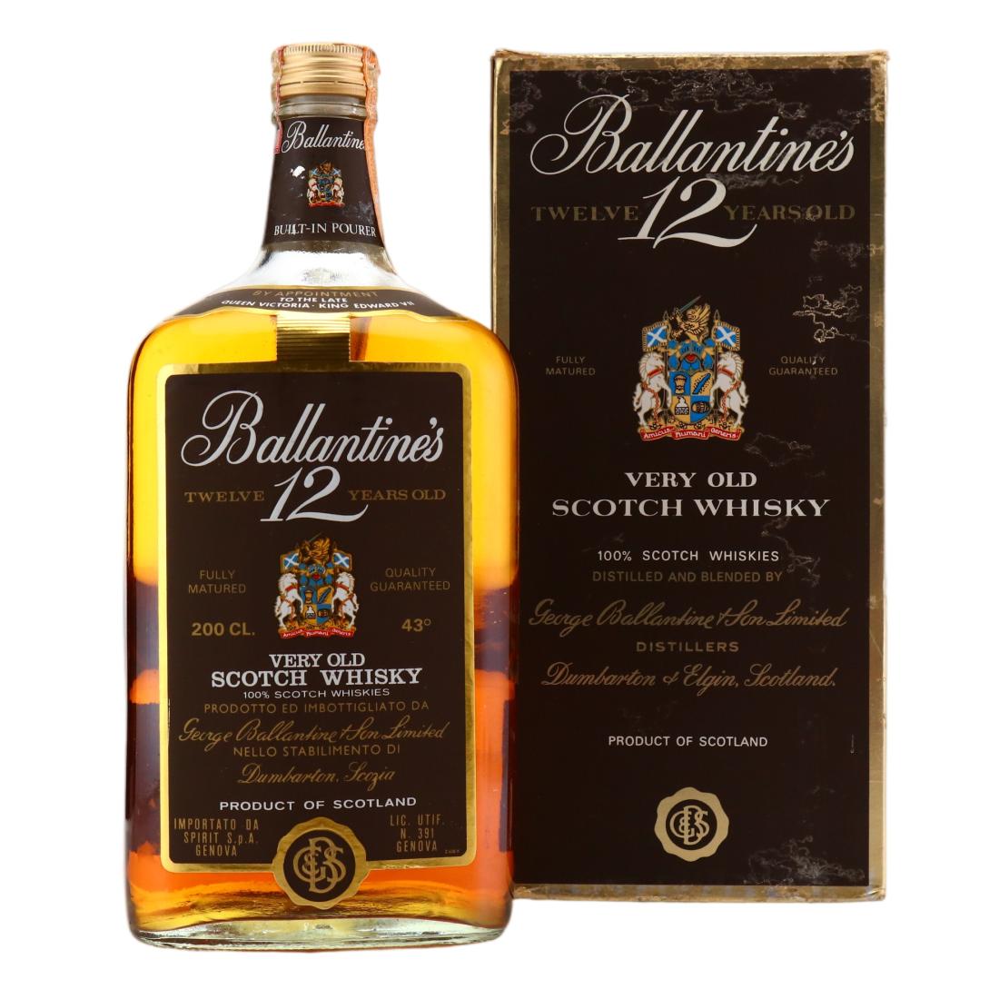 Ballantine's 12 Year Old, 43%, 2L whisky bottle