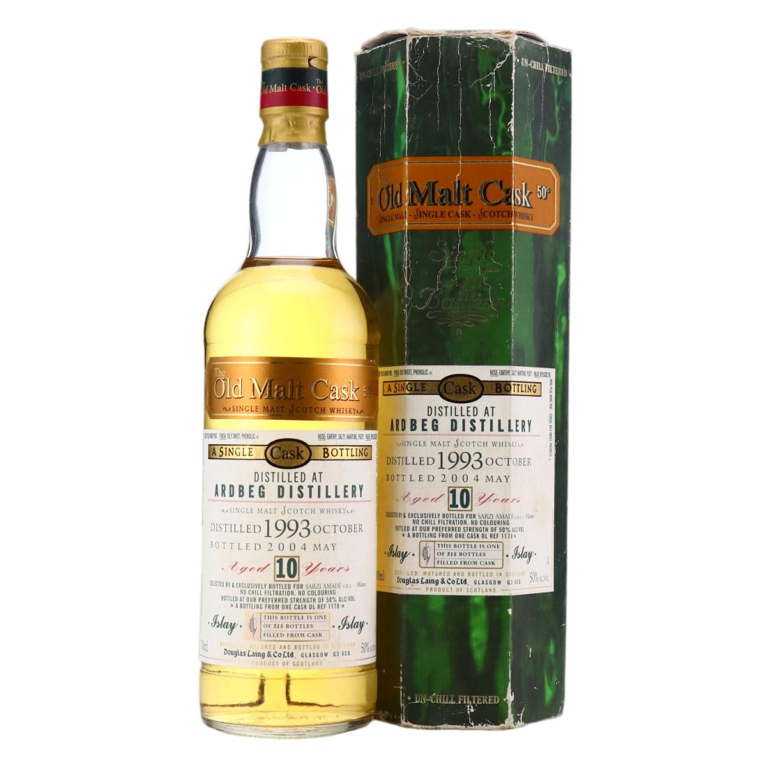 Ardbeg The Old Malt Cask #10 Year Old, Cask #DL REF 1178, 2004, 50% whisky bottle