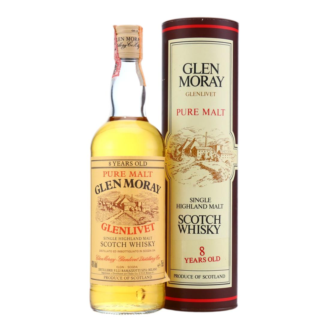 Glen Moray 8 Year Old, 2021, 40% whisky bottle