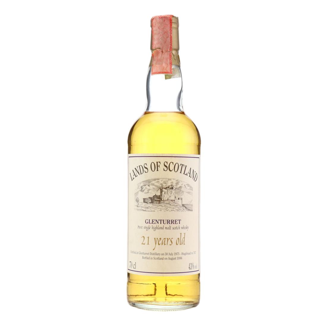 Glenturret Lands of Scotland 21 Year Old, 1996, 43% whisky bottle