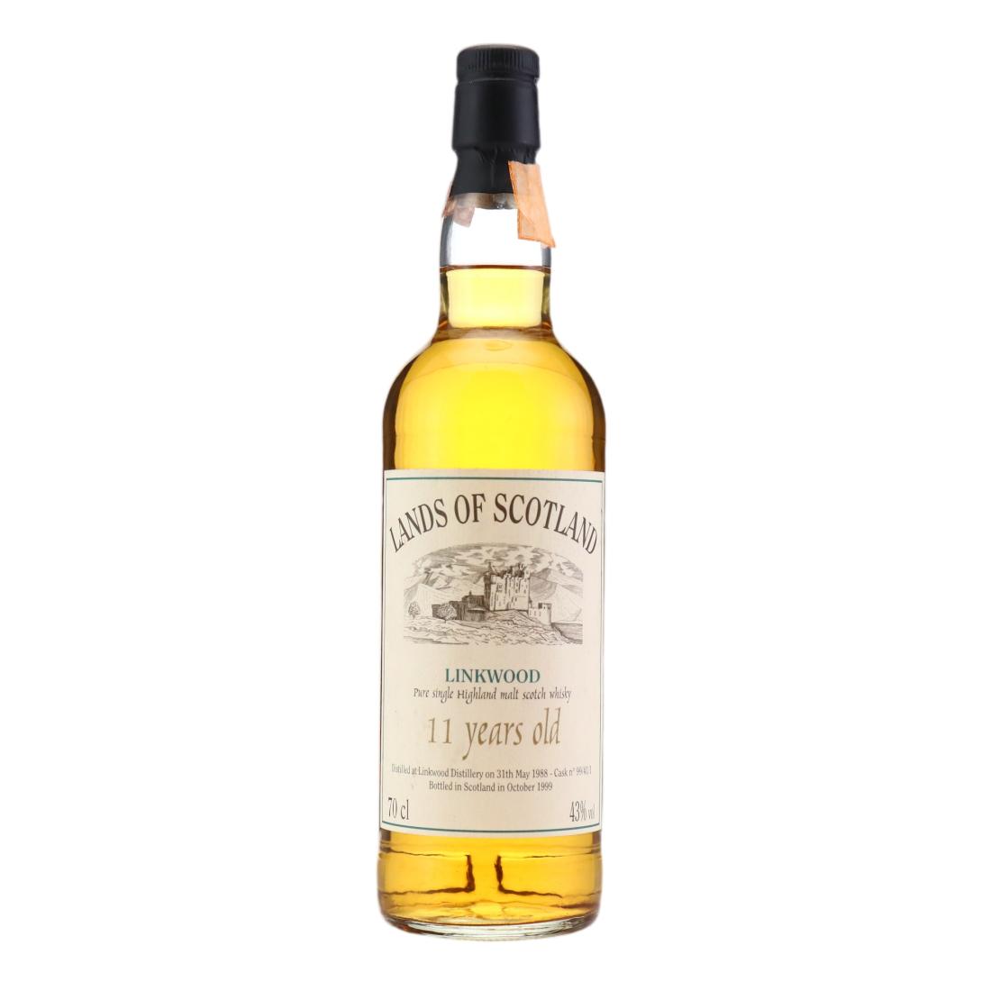 Linkwood Lands of Scotland 11 Year Old, Cask #99/41/1, 1988, Lands of Scotland, 43% whisky bottle