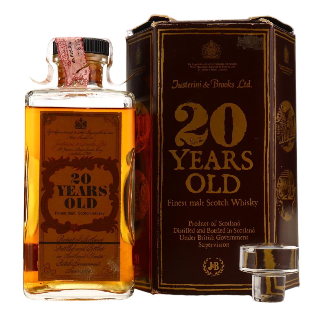 Justerini & Brooks Finest Malt 20 Year Old, 43% whisky bottle