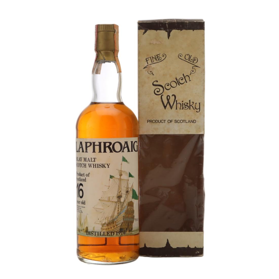 Laphroaig 16 Year Old, 1970, Sestante, 40% whisky bottle