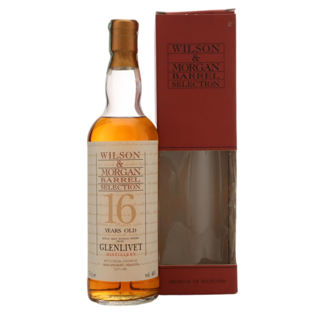 Glenlivet Barrel Selection 16 Year Old, Wilson & Morgan, 46% whisky bottle